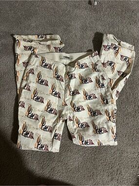 Rock&Roll patterned bootcut jeans with stretchy waistband